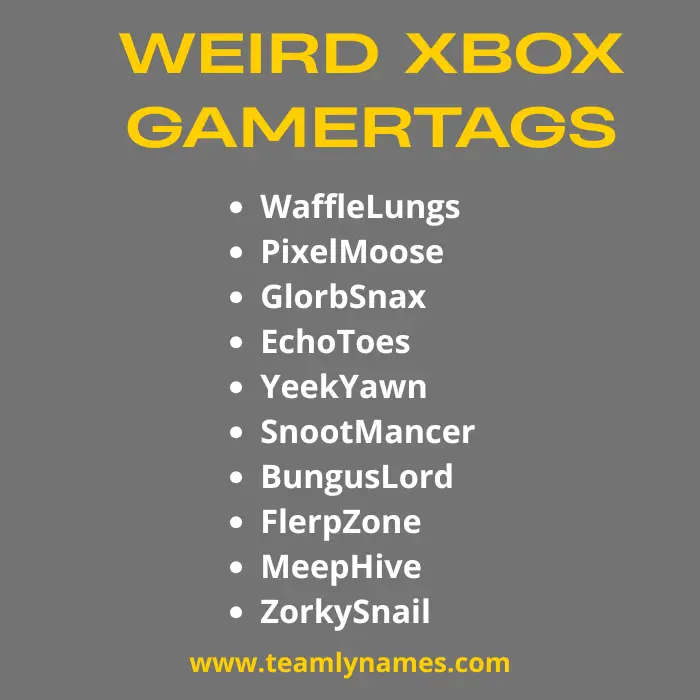 Weird Gamertags