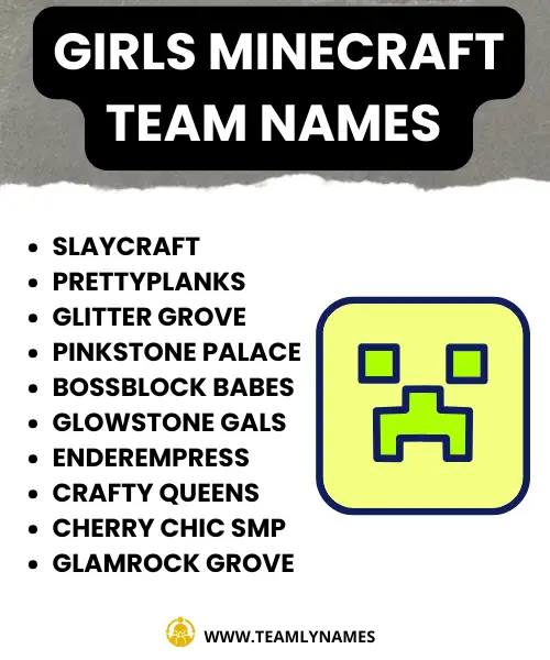 girls Minecraft Name ideas